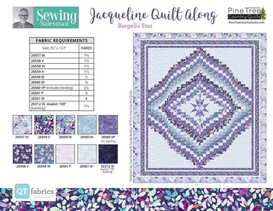 Jacqueline Quilt Along Sewing Salesman